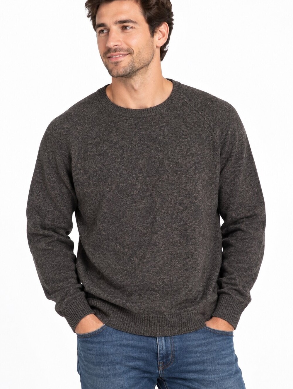 Eastside Westside XL Vintage 1990s Dark Gray Marble 100% Lambswool Sweater
